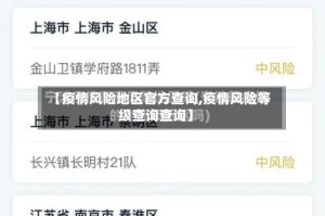 【疫情风险地区官方查询,疫情风险等级查询查询】