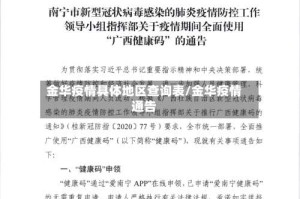 金华疫情具体地区查询表/金华疫情通告