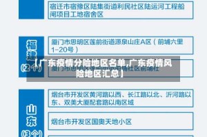 【广东疫情分险地区名单,广东疫情风险地区汇总】