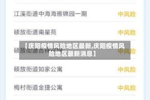 【庆阳疫情风险地区最新,庆阳疫情风险地区最新消息】