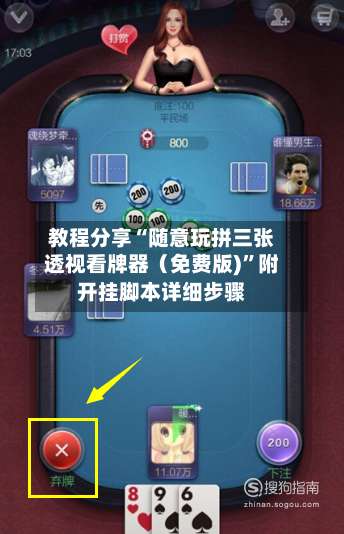 教程分享“随意玩拼三张透视看牌器（免费版)”附开挂脚本详细步骤-第1张图片