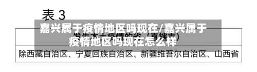 嘉兴属于疫情地区吗现在/嘉兴属于疫情地区吗现在怎么样-第2张图片