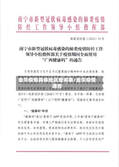 金华疫情具体地区查询表/金华疫情通告-第1张图片