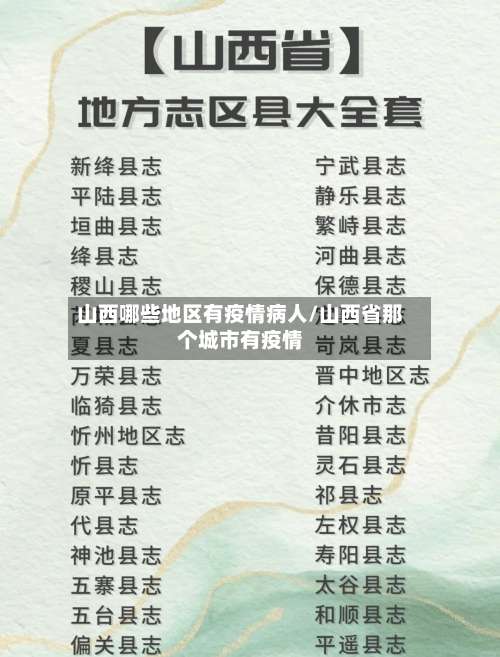 山西哪些地区有疫情病人/山西省那个城市有疫情-第3张图片